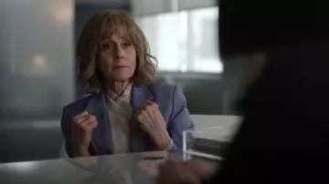 Lafayette 148 New York Gemma Blouse worn by Virginia Mallow (Judith Light) as seen in American Horror Stories (S02E06)