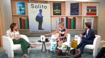 Veronica Beard Maliyah Pants in Forest worn by as seen in CBS Mornings on August 26,2022