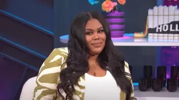 Gabrielle Union Liliana Printed Blazer worn by Nina Parker as seen in E! News Nightly Pop on  August 29,2022