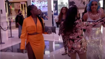 Falda de flecos de lentejuelas Shein usada por Quad Webb como se ve en Married to Medicine (S09E06)