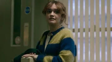 Striped Cardigan worn by Sidonie 'Sid' Baker (Olivia Cooke) in Slow Horses TV series (Season 1 Episode 1)