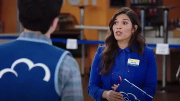 Ba&sh Terry Shirt worn by Amy (America Ferrera) as seen in Superstore (S06E01)