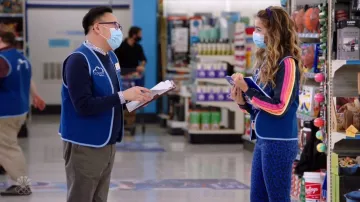 J Brand 835 Animal Print Crop Mid-Rise Skinny Jeans worn by Cheyenne (Nichole Bloom) as seen in Superstore (S06E08)