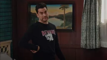 Soulland Beware Sweatshirt worn by David Rose (Daniel Levy) as seen in Schitt's Creek (S06E05)