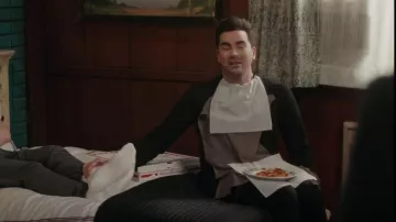 Rick owens Sudadera de panel desmontable usada por David Rose (Daniel Levy) como se ve en Schitt's Creek (S06E07)