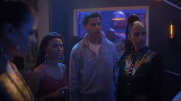 Palm Angels Glitter Lurex Track Jacket worn by Andre Johnson, Jr. (Marcus Scribner) as seen in grown-ish (S05E07)