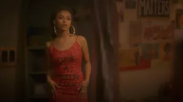 Alice + Olivia Nelle Embellished Dress worn by Kiela (Daniella Perkins) as seen in grown-ish (S05E07)