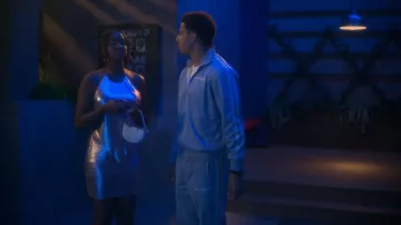 Palm Angels Metallic Side-Stripe Track Pants worn by Andre Johnson, Jr. (Marcus Scribner) as seen in grown-ish (S05E07)