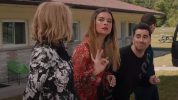 Kenneth Jay Lane Resina Peacock Feather Drop Pendientes usados por Alexis Rose (Annie Murphy) como se ve en Schitt's Creek (S06E12)