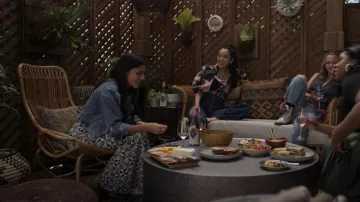 Free People Just Float On Printed Flare Jeans worn by Sara Silva as seen in American Horror Stories (S02E07)