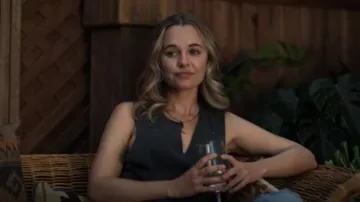 Forever 21 Distressed Muscle Tee worn by Madison Iseman in American Horror Stories (S02E07)