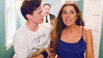 Tee-shirts from Spider-Man: No Way Home : Tom Holland is wearing "I Survived my Trip to NYC" Tee to portray Peter Parker in the Marvel's movie