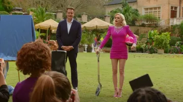 Alex Perry Harley Stretch-Fit Mini Vestido usado por Alexis Carrington (Elaine Hendrix) como se ve en Dinastía (S04E03)