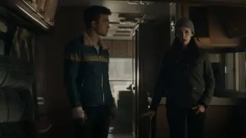 Aviator Nation Four Stripe Jacket worn by Jonathan Kent (Jordan Elsass) as seen in Superman & Lois (S01E08)