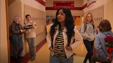 sachin and babi light blue dress Mindy Kaling Channels Devi from Never Have I Ever for Halloween main image 1