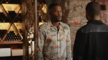 Etro Western Print Sport Shirt porté par Jeff Colby (Sam Adegoke) vu dans Dynasty (S04E09)