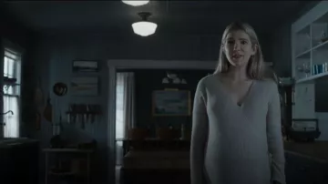 Vince Ribbed Wrap Dress worn by  Doris Gardener(Lily Rabe) as seen in American Horror Story (S10E02)