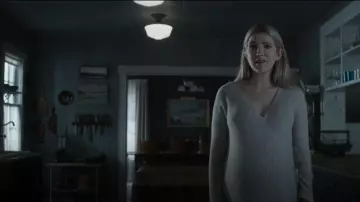 Vince Ribbed Wrap Dress worn by  Doris Gardener(Lily Rabe) as seen in American Horror Story (S10E02)