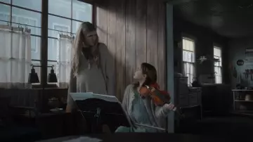 Vince Wool-Blend Overlap Tunic worn by  Doris Gardener (Lily Rabe) as seen in American Horror Story (S10E02)