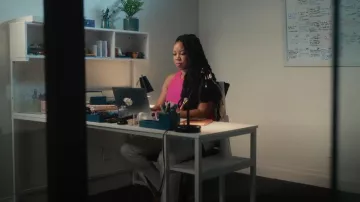 Hudson Holly Zebra Stripe High Rise Denim Jean worn by Malika (Toccarra Cash) as seen in Everything's Trash (S01E09)