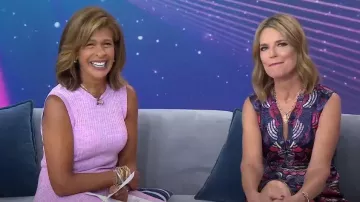 Saloni Tabitha B Dress In Nightfall Prism worn by Savannah Guthrie as seen in Today on September 06,2022