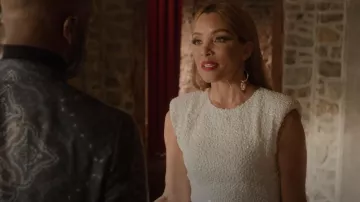 Devon Leigh Pendientes Opalescentes de Doble Enlace usados por Dominique Deveraux (Michael Michele) como se ve en Dinastía (S04E12)