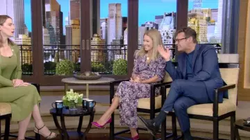 Gianvito Rossi Mirror Calfskin Stiletto Pumps worn by Kelly Ripa as seen in LIVE with Kelly and Ryan on September 06,2022