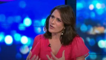 Boucles d’oreilles Sable et Dixie Jacqueline portées par Rachel Corbett vues dans The Project le 07 septembre 2022