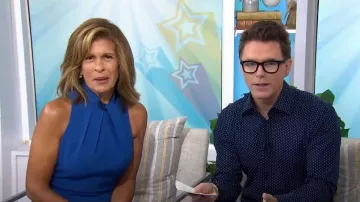 Black Halo Zana Twisted Halter-Neck Jumpsuit worn by Hoda Kotb as seen in Today  with Hoda & Jenna on September 08,2022