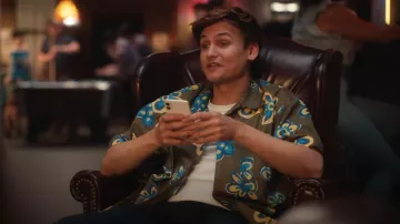 Uniqlo X Marni Oversized Open Collar Shirt worn by Michael (Moses Storm) as seen in Everything's Trash (S01E10)