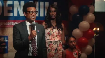 Badgley Mischka Tropical Cocktail Dress worn by Jessie (Nneka Okafor) as seen in Everything's Trash (S01E10)