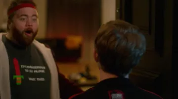 Black Zelda graphic t-shirt worn by Stingray / Raymond (Paul Walter Hauser) in Cobra Kai TV series (Season 5 Episode 9)