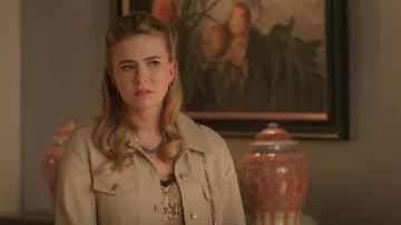 Anine Bing Python Silk Camisole usado por Amanda Carrington (Eliza Bennett) como se ve en Dinastía (S04E17)