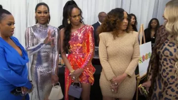 Balmain Jacquard Knit Minidress portée par Monyetta comme on le voit dans The Real Housewives of Atlanta (S14E17)