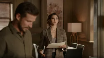 A.L.C. Hicks Check Single Button Blazer porté par Eva (Kara Royster) vu dans Dynasty (S04E16)