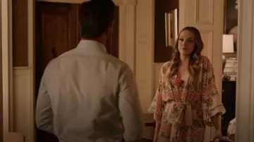 Rodarte Embellished Printed Silk Crepe De Chine Maxi Robe portée par Fallon Carrington (Elizabeth Gillies) comme vu dans Dynasty (S04E16)