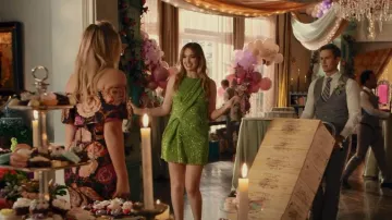 Stine Goya Louiza Sequin Pleated Dress worn by Kirby Anders (Maddison Brown) as seen in Dynasty (S05E21)