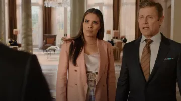 Max Mara Lamine Double Breasted Twil Blazer usado por Cristal Carrington (Daniella Alonso) como se ve en Dynasty (S04E18)