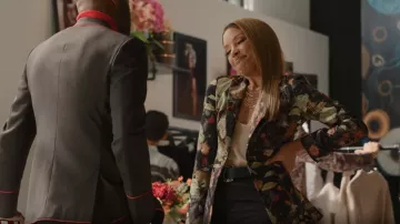 Etro Floral Tiger Metallic Jacquard Blazer porté par Dominique Deveraux (Michael Michele) vu dans Dynasty (S04E19)