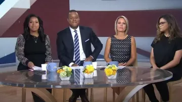 Veronica Beard Adler Suéter usado por Sheinelle Jones como se ve en Today el 9 de septiembre de 2022