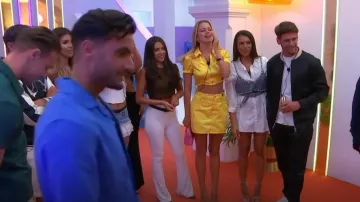 Versace Mi­ni SKirt worn by Tasha Ghouri as seen in Love Island (S08E21)