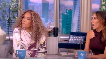 Stella McCartney Ahab Abstract Print Robe Midi à manches longues portée par Sunny Hostin comme vu dans The View le 8 septembre 2022