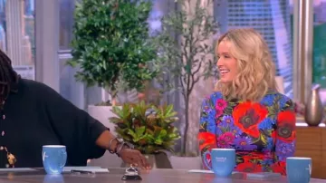 Dolce & Gabbana Floral Long-Sleeve Body-Con Midi-Dress worn by Sara Haines as seen in The View on September 12,2022