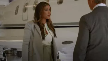 Johanna Ortiz Andean Garden Keyhole Blouse portée par Cristal Carrington (Daniella Alonso) vue dans Dynasty (S04E21)