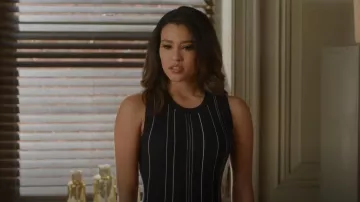 Théorie Hankson Robe sans manches côtelée portée par Eva (Kara Royster) comme vu dans Dynasty (S04E21)