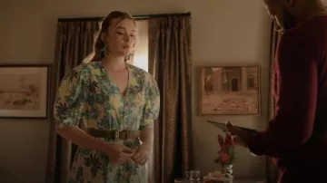 Tanya Taylor Becky Floral Belted Romper worn by Kirby Anders (Maddison Brown) as seen in Dynasty (S04E21)