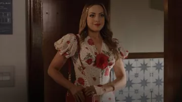 Rodarte Embellished Silk Crepe Maxi Vestido usado por Fallon Carrington (Elizabeth Gillies) como se ve en Dinastía (S04E21)