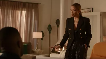 Pantalon Balmain Taille Haute Paillettes Jambe Large porté par Dominique Deveraux (Michael Michele) vu dans Dynasty (S04E22)