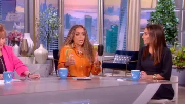 Stella McCartney Falabella Chain-Embellished Minidress worn by Alyssa Farah as seen in The View on September 13,2022