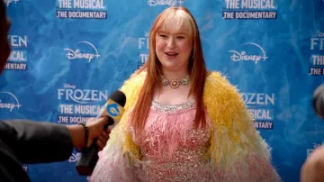 ASOS LUXE Sequin Mini Dress with Ombre Faux Feather Sleeves worn by Ashlyn (Julia Lester) as seen in High School Musical: The Musical: The Series (S03E08)